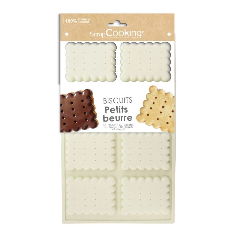 Moule en silicone pour biscuits Petits beurre maison - 8 empreintes