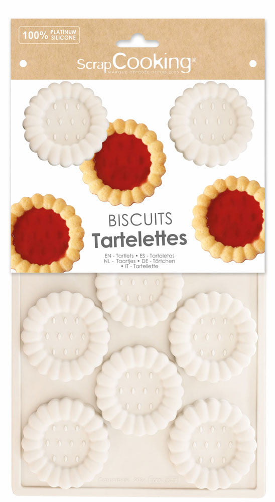 Moule en silicone pour biscuits tartelettes - 11 empreintes