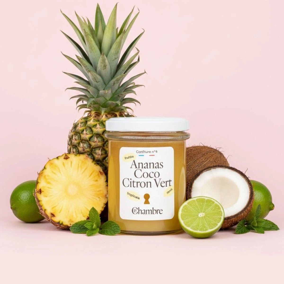 Confiture Ananas Coco Citron vert