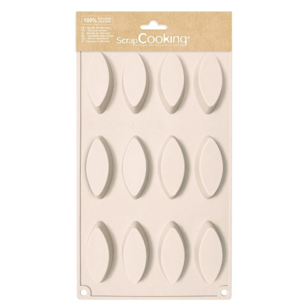 Moule en silicone pour gâteaux barquettes - 12 empreintes