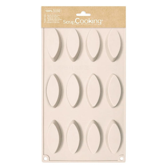 Moule en silicone pour gâteaux barquettes - 12 empreintes