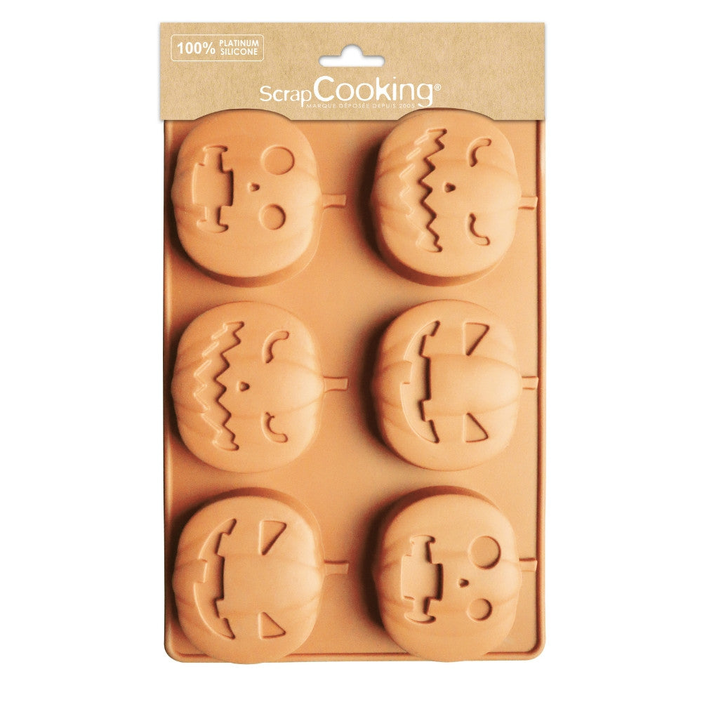 Moule silicone citrouilles x6 empreintes