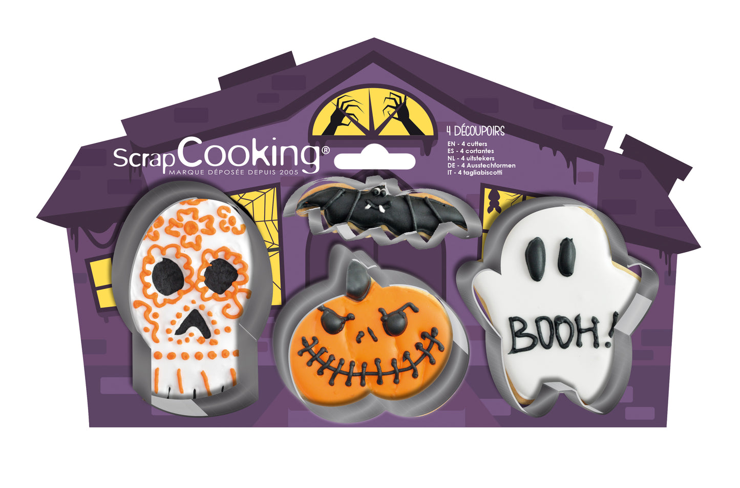 4 emporte-pièces Halloween en inox