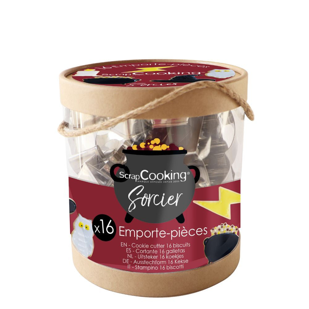 Seau 16 emporte-pièces acier Sorcier