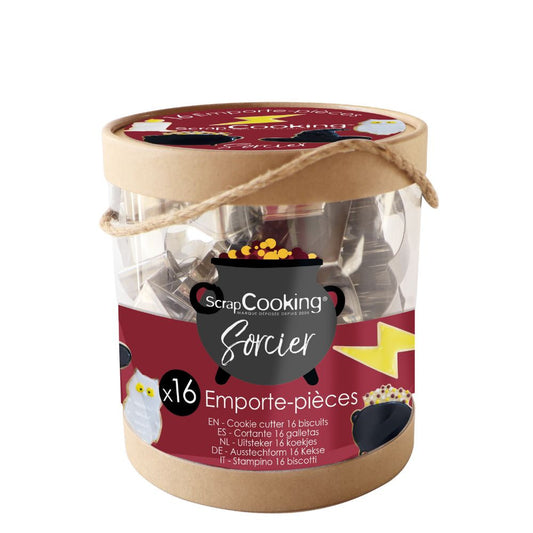 Seau 16 emporte-pièces acier Sorcier