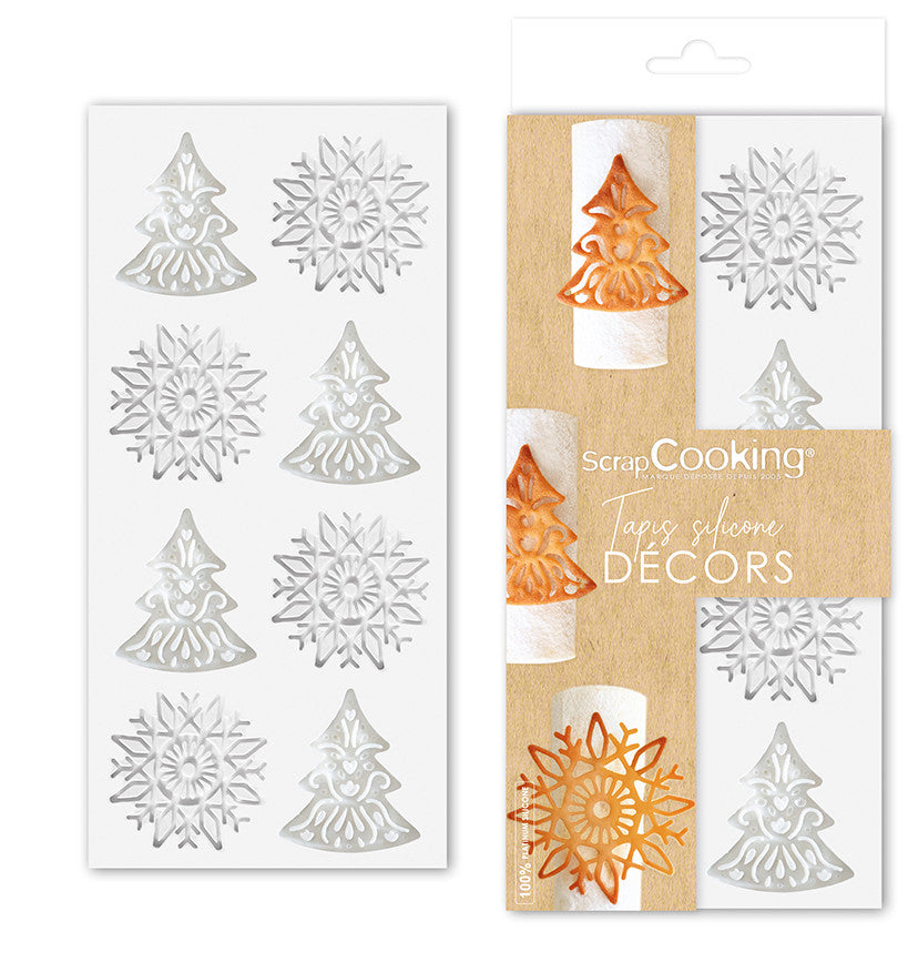Tapis silicone pour tuiles à motifs Noël